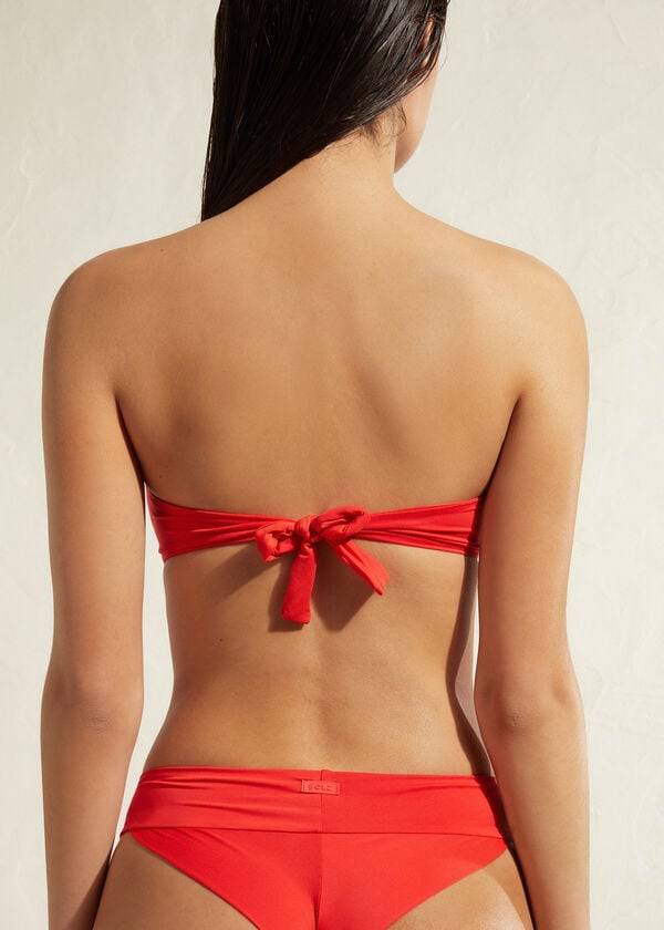 calzedonia padded bandeau indonesia eco dámské topy bikin červené