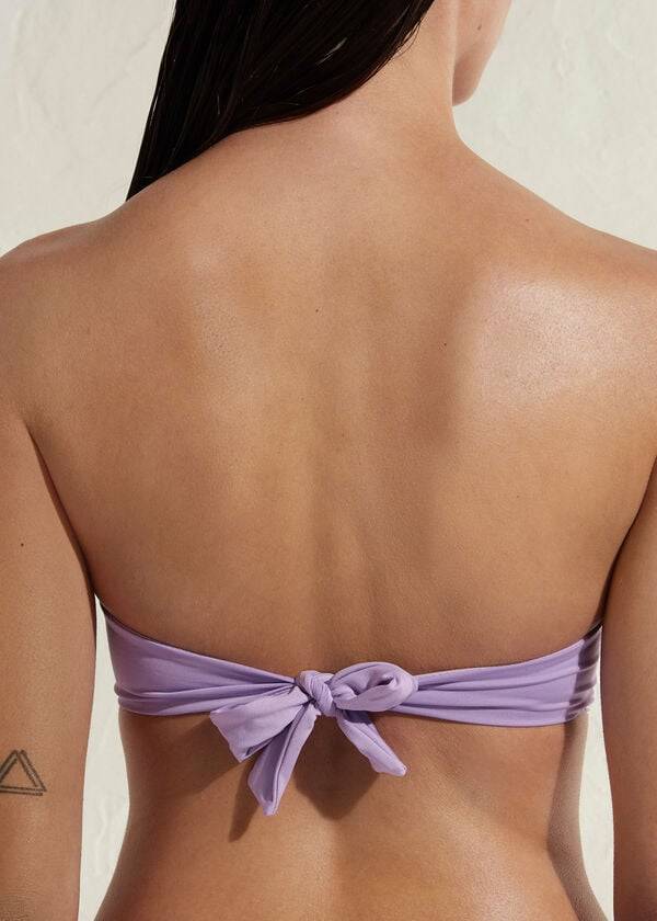 dámské vycpávky calzedonia bandeau indonesia eco bikiny top purple