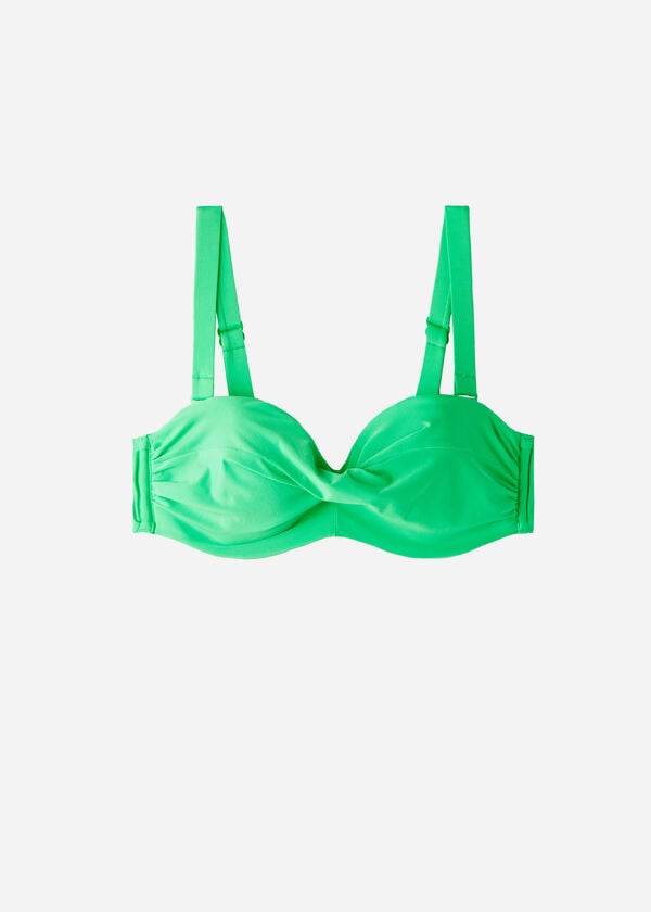 dámské calzedonia polstrované bandeau indonesia eco cobey bikini tops green