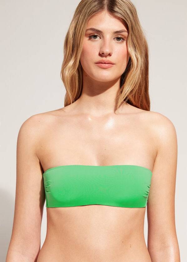dámské topy bikin calzedonia padded bandeau indonesia eco rosa zelené