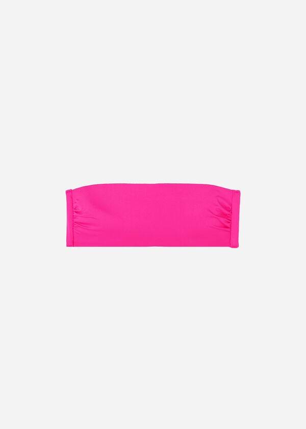 calzedonia padded bandeau indonesia eco rosa dámské topy bikin růžové