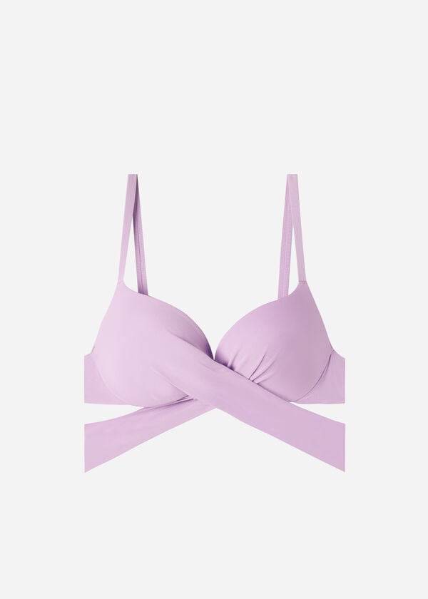 dámské vycpané push-up bikinové vršky calzedonia indonesia eco fialové