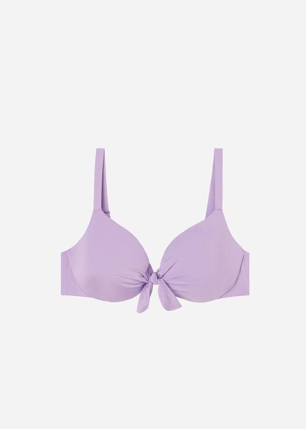 fialové dámské vycpané push-up bikinové vršky calzedonia indonesia eco sexy