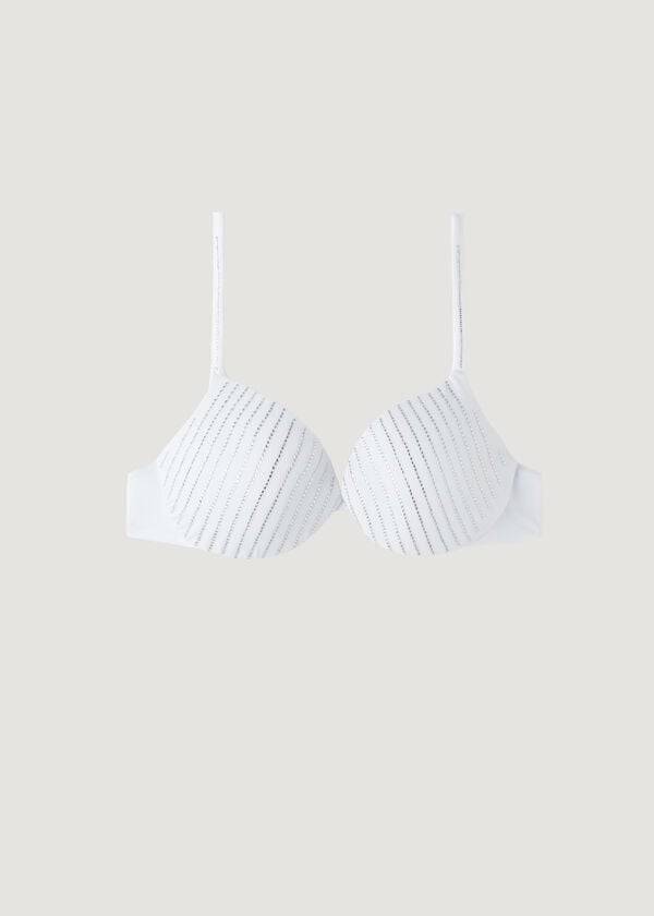 bílé dámské vycpané push-up plavky calzedonia shanghai