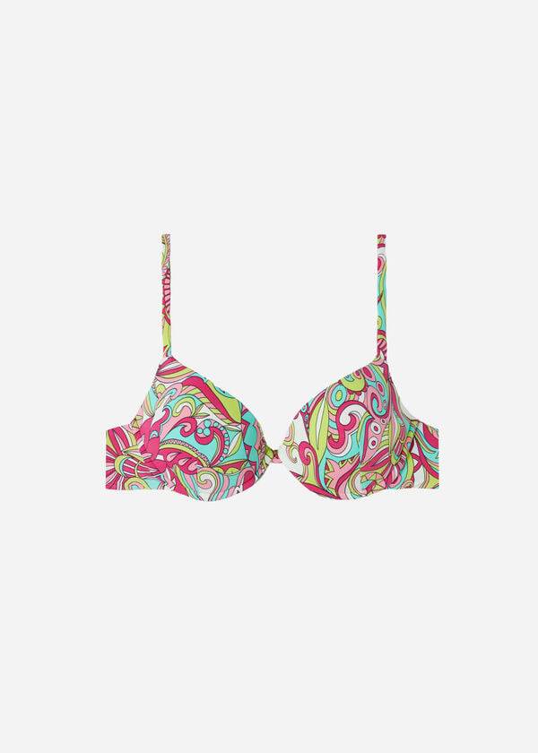 vícebarevné dámské vyztužené push-up bikiny calzedonia londra