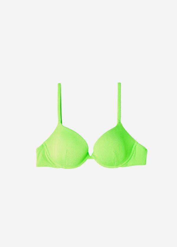 zelené dámské vycpané push-up bikinové vršky calzedonia new york