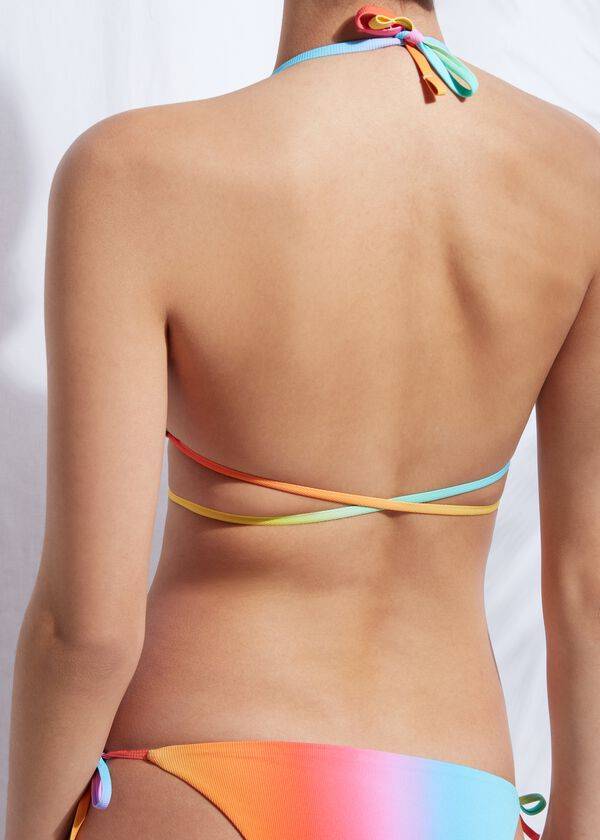 vícebarevné dámské topy bikin calzedonia vyztužené trojúhelníkem barcellona