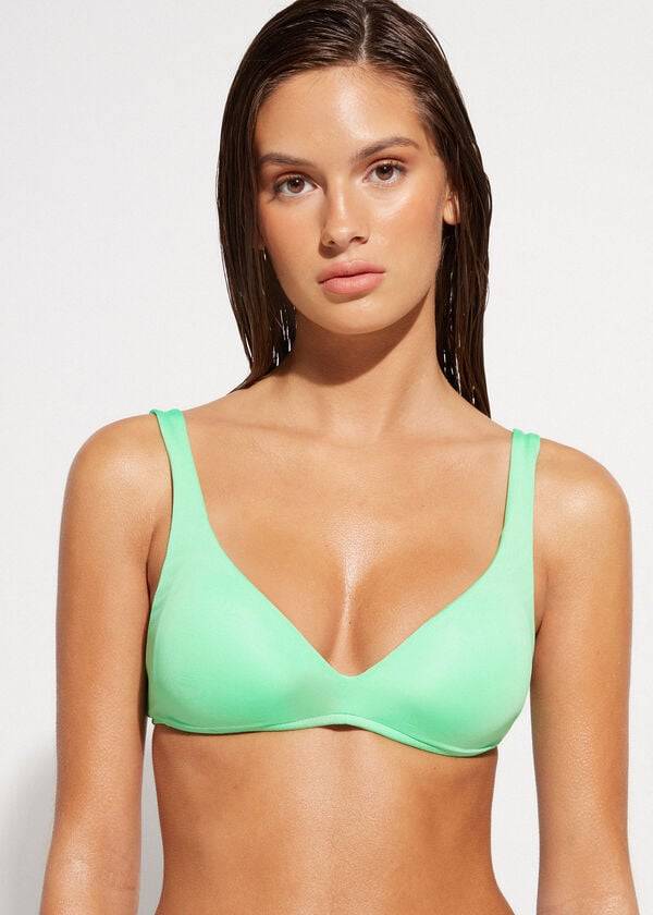 calzedonia polstrovaný trojúhelník indonesia eco rosa dámské topy bikin mint