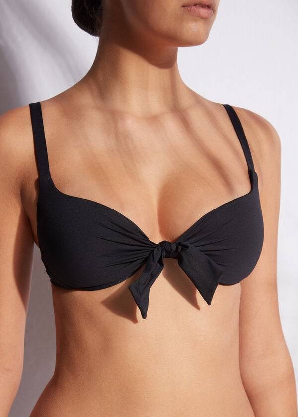 Černé push-up dámské bikini calzedonia patrizia indonesia
