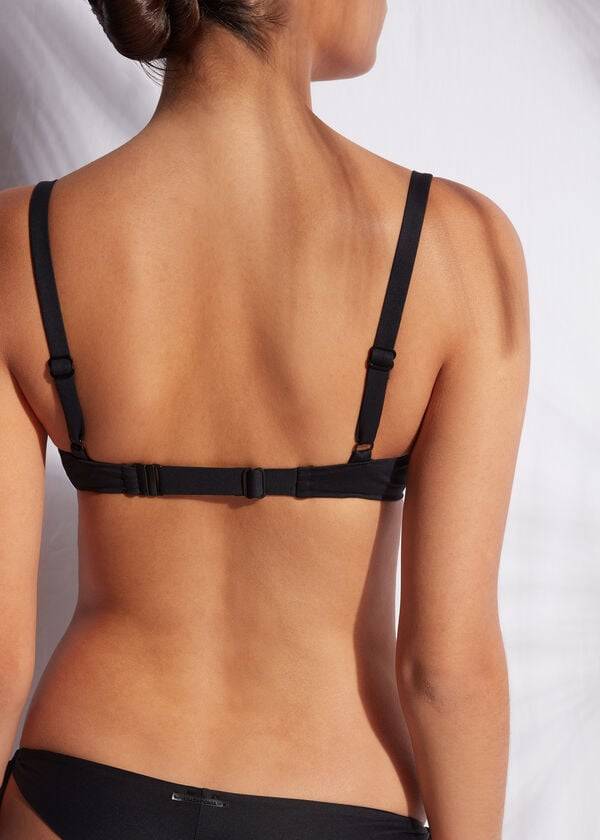 Černé push-up dámské bikini calzedonia patrizia indonesia