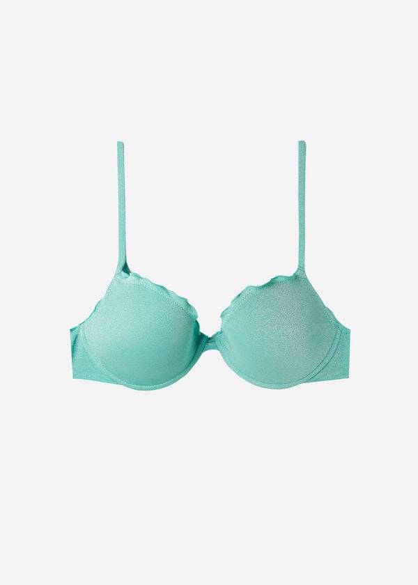 zelené dámské push-up bikinové vršky calzedonia formentera