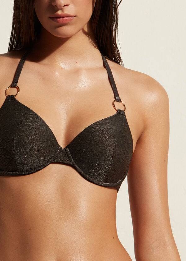 dámské plavky calzedonia push up hollywood černé
