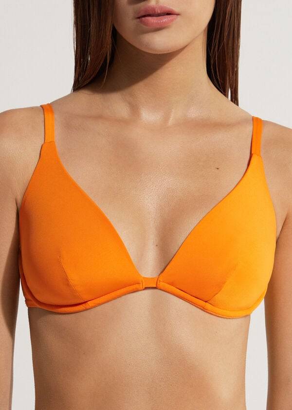 calzedonia push up indonesia eco dámské topy bikin oranžové