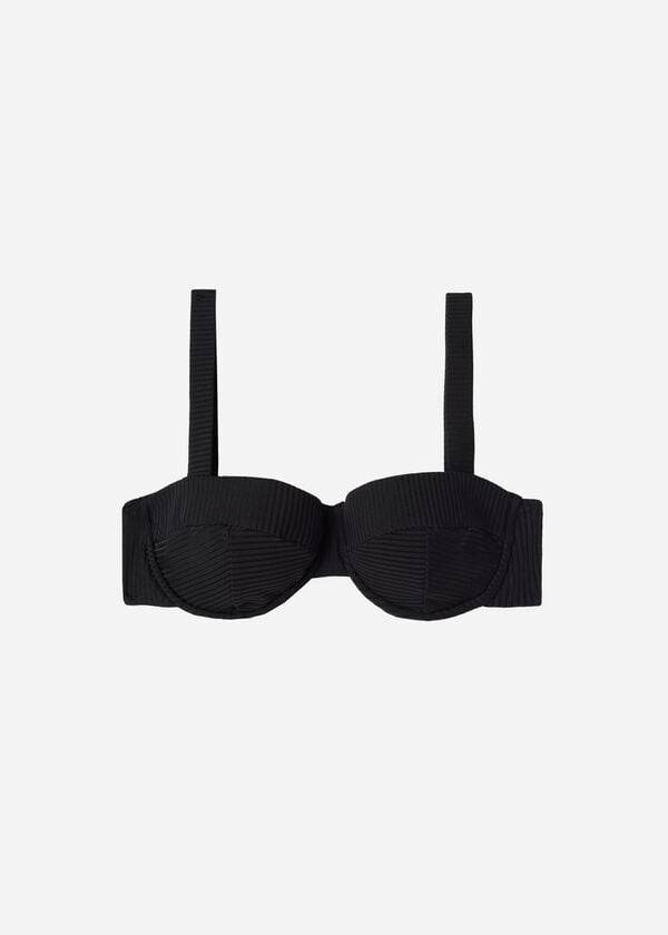 dámské plavky calzedonia push-up bandeau parigi černé