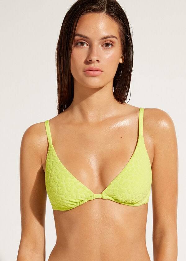 zelené dámské odnímatelné vycpávky z push-up bikin calzedonia bangkok