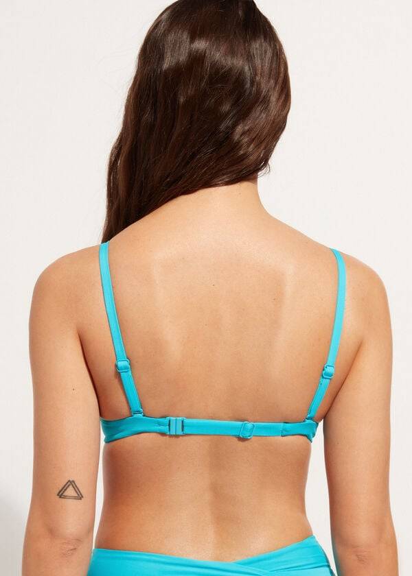 tyrkysové dámské vršky bikin calzedonia soft graduated super padded push-up indonesia