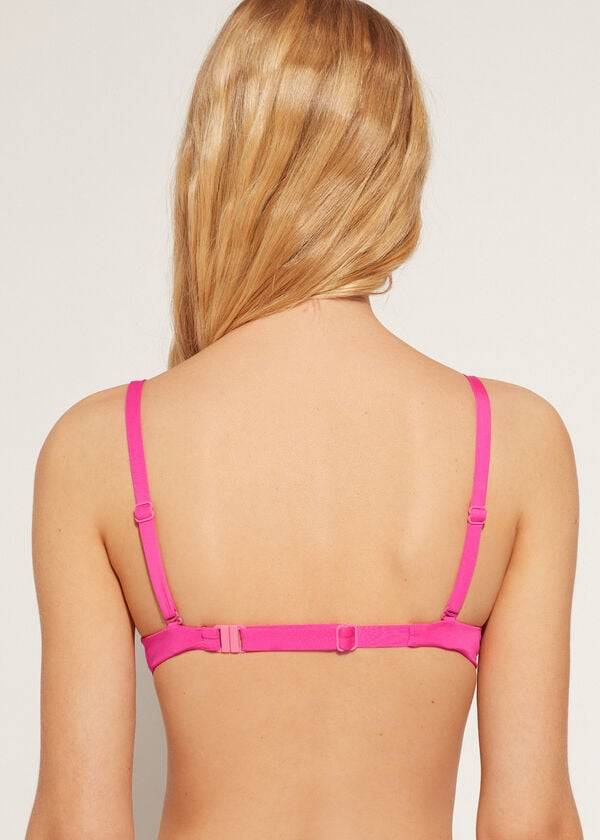 dámské bikinové vršky calzedonia soft graduated super padded push-up indonesia eco růžové