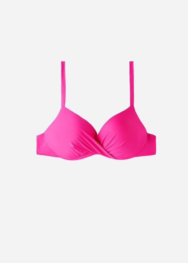 dámské bikinové vršky calzedonia soft graduated super padded push-up indonesia eco růžové