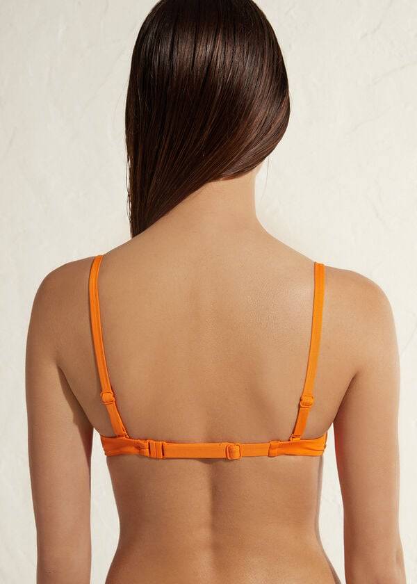 oranžové dámské ekologické bikiny calzedonia super padded push up indonesia