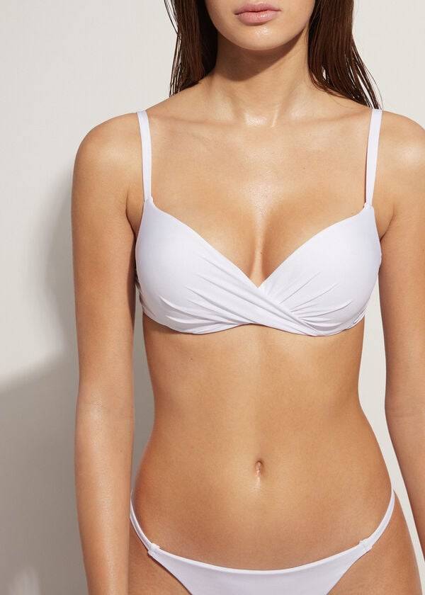 dámské bílé bikinové vršky calzedonia super padded push up indonesia eco cobey