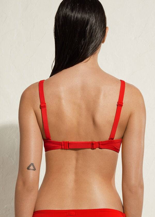dámské ekologické bikinové vršky calzedonia tank style indonesia červené