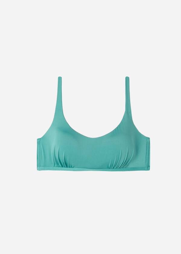 tyrkysové dámské ekologické bikinové vršky calzedonia tank style indonesia
