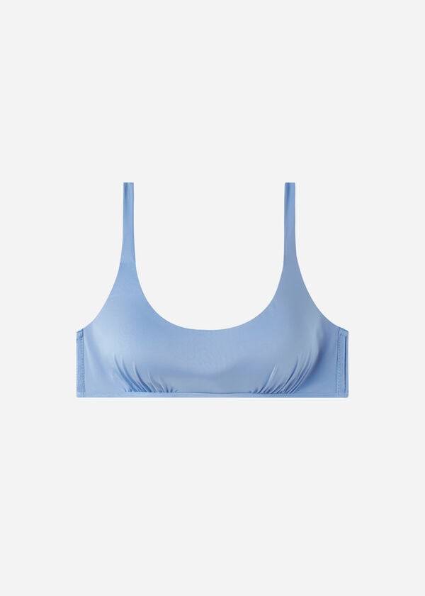 dámské ekologické bikinové vršky calzedonia tank style indonesia modré