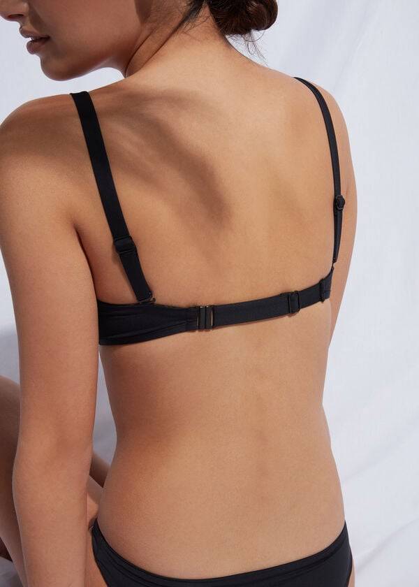 dámské bikinové vršky calzedonia tank style indonesia eco rosa v černé barvě