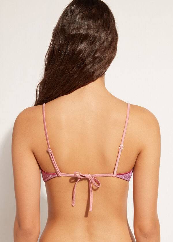 dámské topy plavek calzedonia tank style lamé lisbona bikiny pink