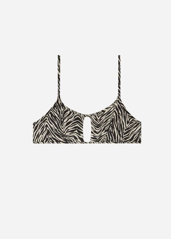 dámské bikinové vršky calzedonia tank style zebra nairobi v černém provedení
