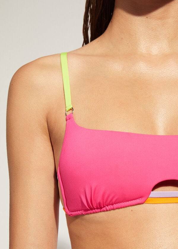 dámské bikinové vršky calzedonia tank tokyo eco růžové