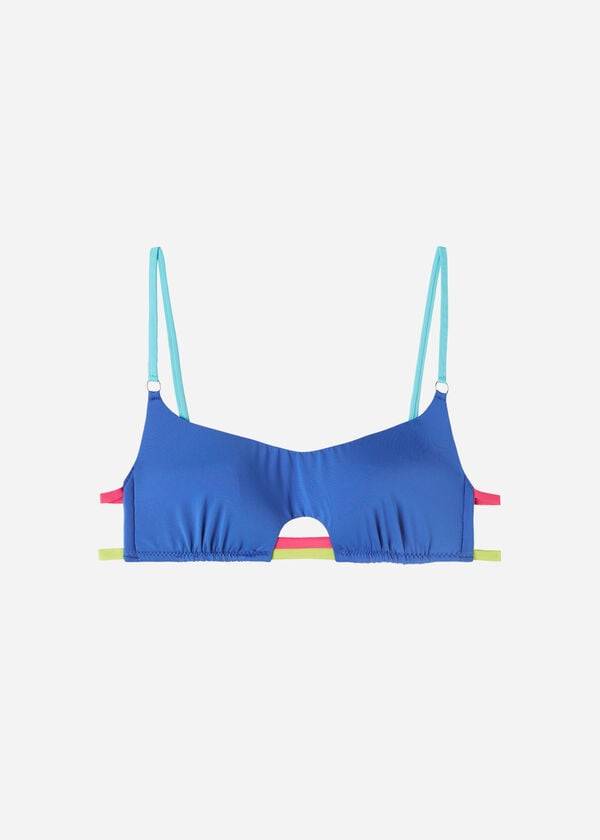 dámské bikinové vršky calzedonia tank tokyo eco modré barvy