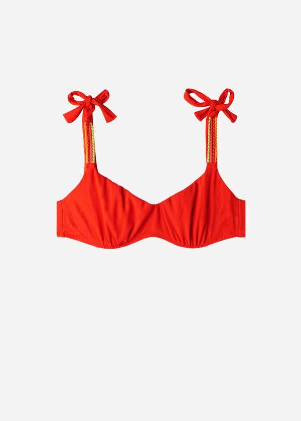 dámské červené bikinové vršky calzedonia berlino v tílku