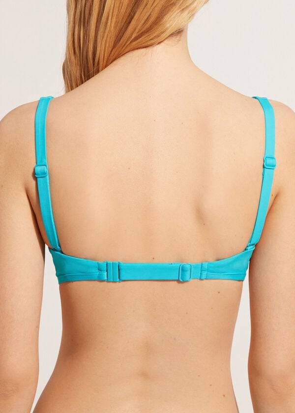 dámské bikinové vršky v tyrkysově zeleném stylu calzedonia indonesia