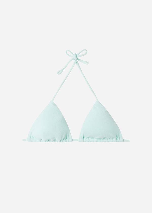dámské ekologické bikinové vršky calzedonia triangle string beverly hills eco modré