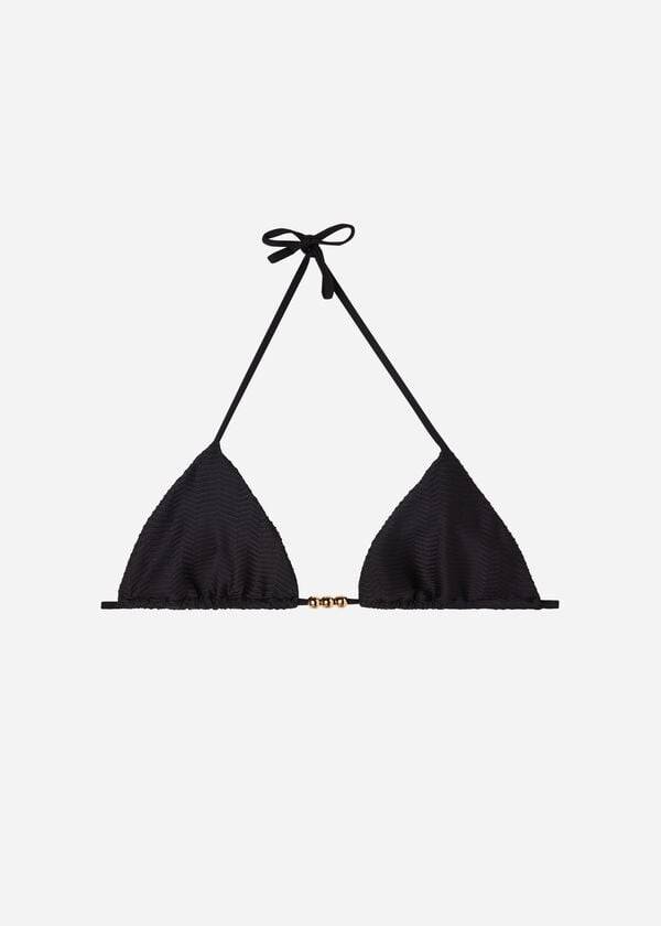 Černé dámské bikinové vršky calzedonia triangle string casablanca