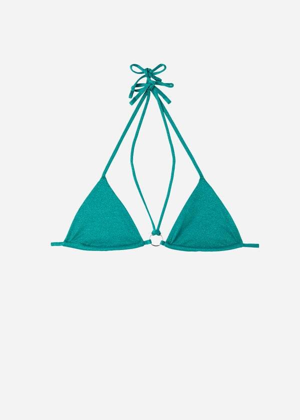 dámské bikinové vršky calzedonia triangle string hollywood zelené