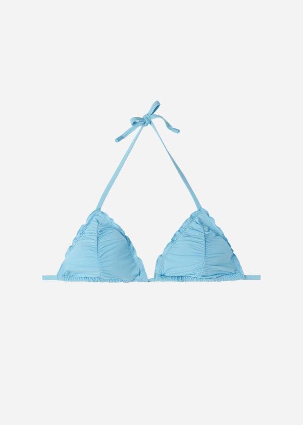 dámské modré bikinové vršky calzedonia triangle string islamorada