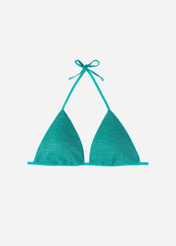 dámské bikinové vršky calzedonia triangle string las vegas v modrém provedení