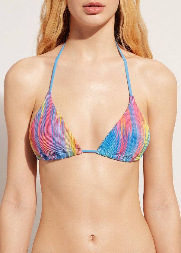 dámské výplety calzedonia triangle triangle maiorca bikini tops multicolor