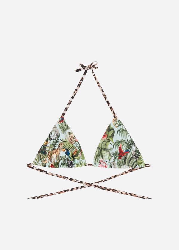 zelené dámské ekologické bikinové vršky calzedonia triangle string nairobi