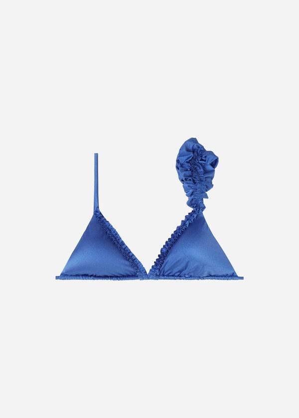 dámské bikinové vršky calzedonia triangle string vienna modré