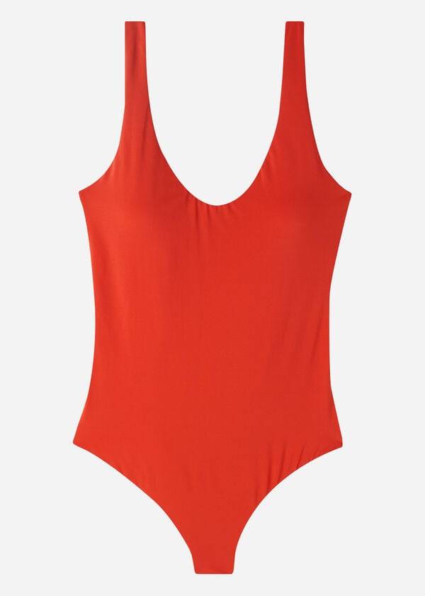 Červené dámské eko plavky calzedonia one piece indonesia