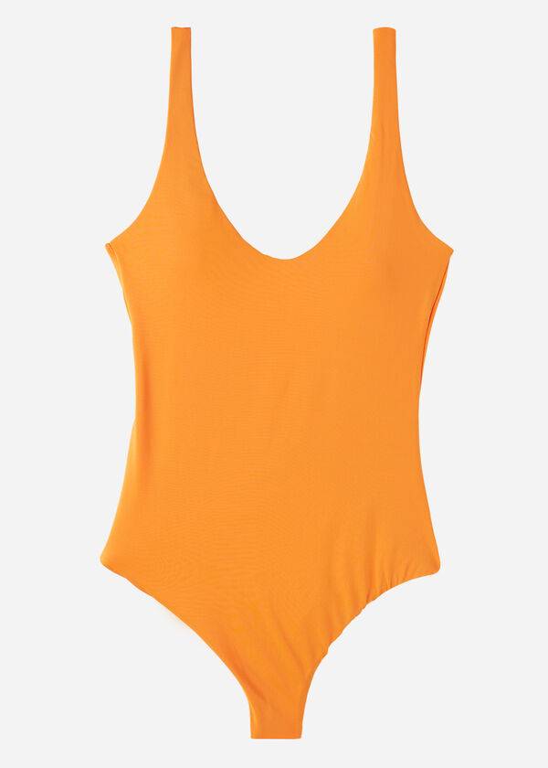 oranžové dámské eko plavky calzedonia one piece indonesia