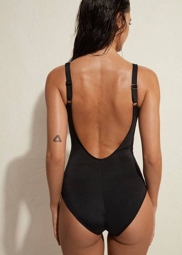 dámské eko plavky calzedonia one piece indonesia černé