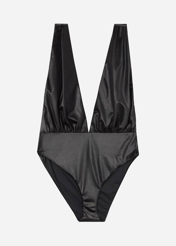 Černé dámské jednodílné plavky calzedonia milano